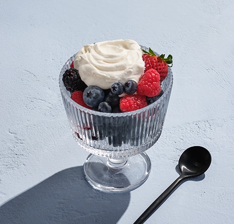 Whipped Cream Whipped cream in a serving bowl