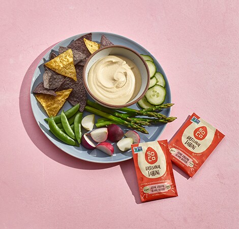 vegetables with hummus