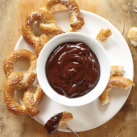 Chocolate Sauce Chocolate Sauce 470x470 with pretzel