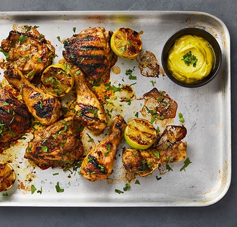 Jerk Chicken with Cilantro Mayonnaise Jerk Chicken with Coriander Mayo 470x449.jpg