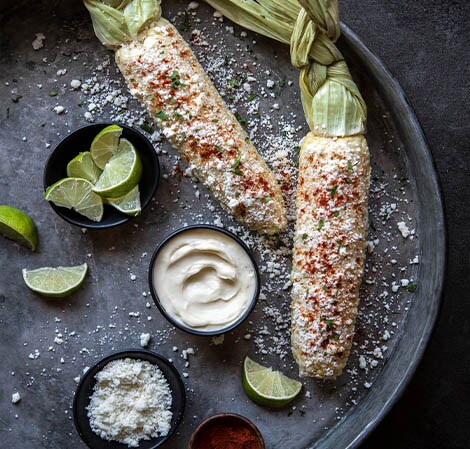 Elote Mexican Street Corn with Homemade Mayonnaise Mexican Street Corn with Homemade Mayonnaise 470x449.jpg