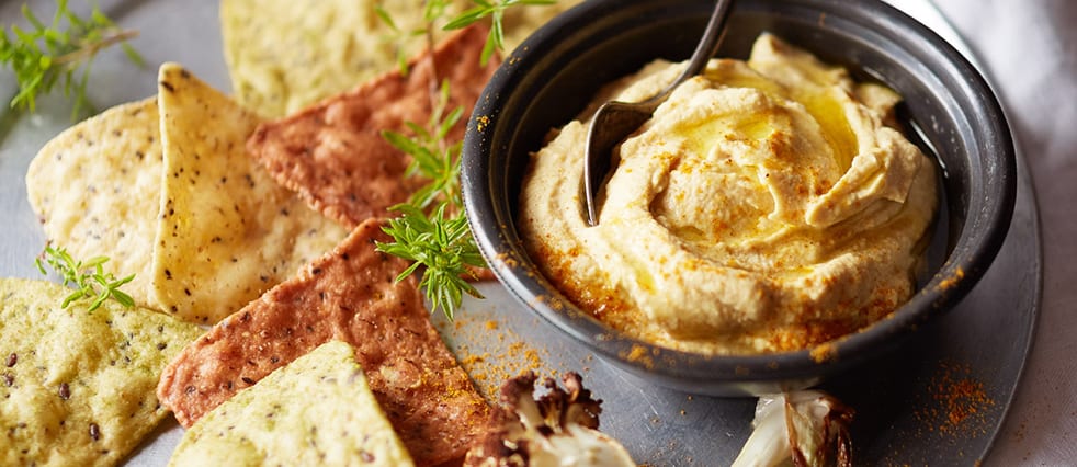 Hummus with a side of chips