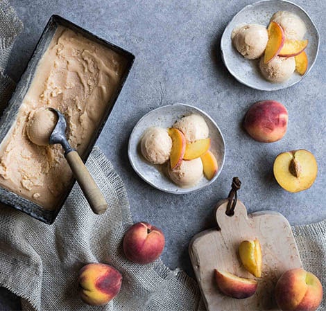 Peach Rum Frozen Yogurt Recipe