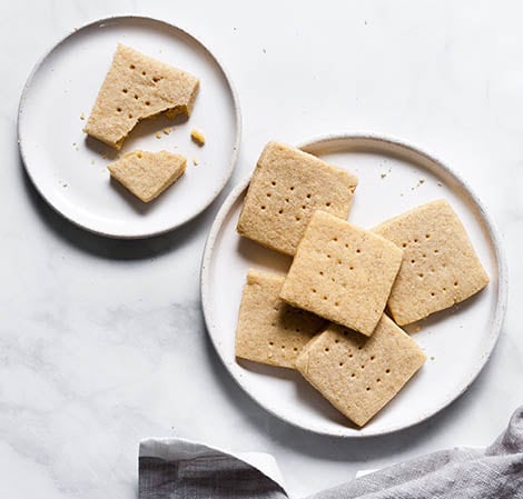 Shortbread Cookies shortbread cookies on white plates