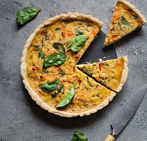 Smoked Salmon and Spinach Quiche Recipe