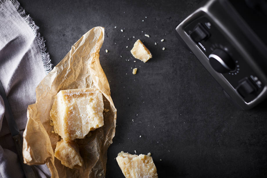 cheese ingredients with blender