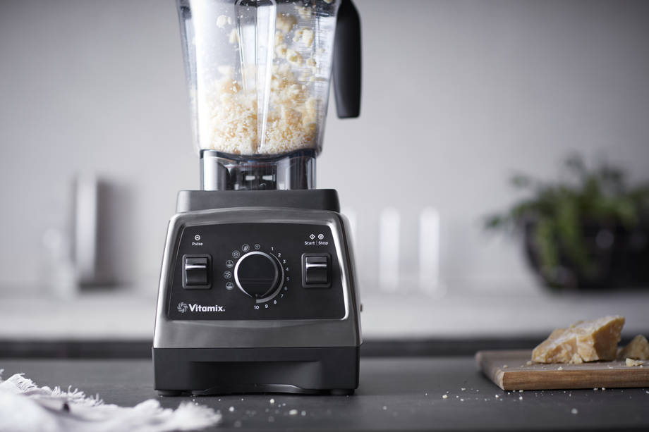 chopping cheese in a blender