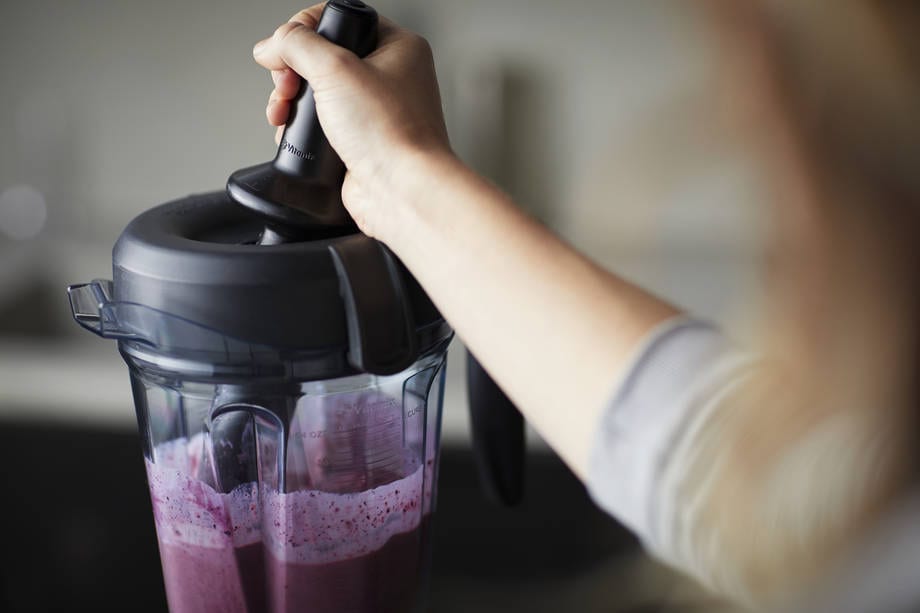 fruit sorbet in a blender