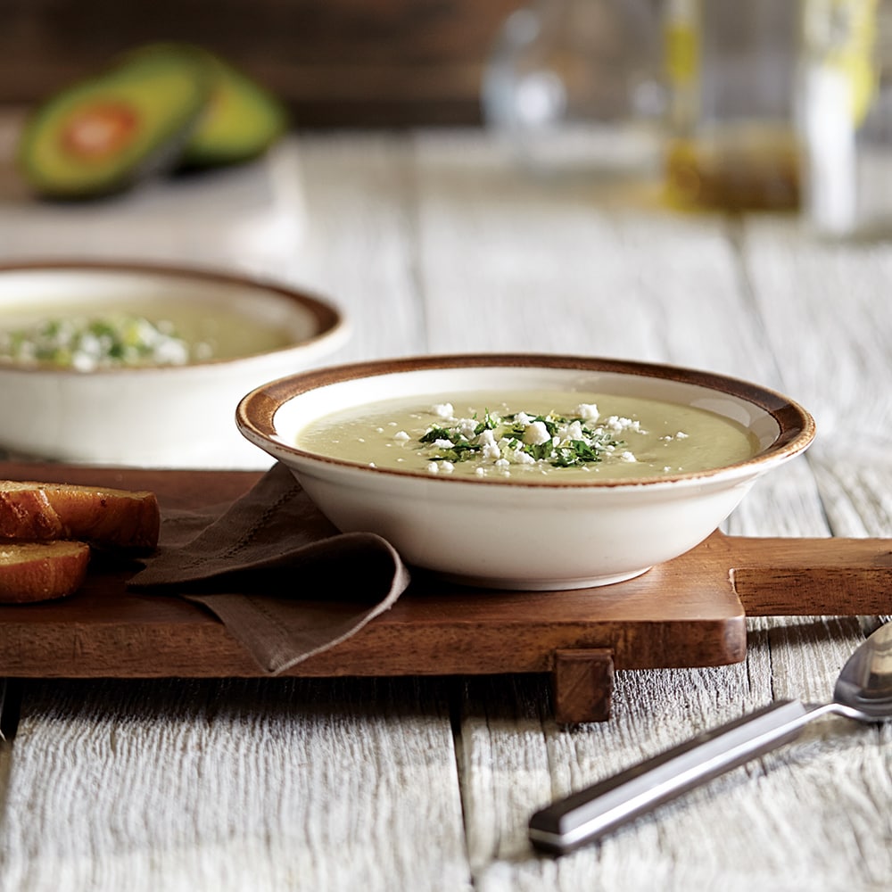 Avocado Bean Soup with Fresh Herb Relish Recipe