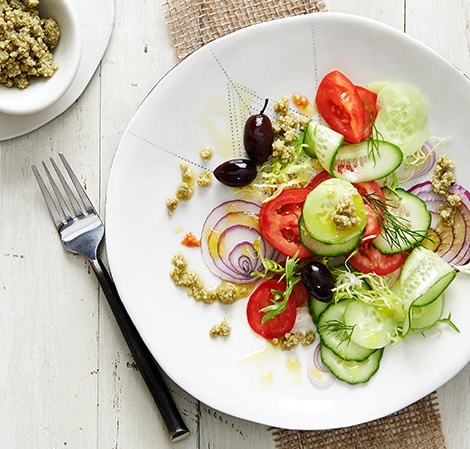 Greek Salad with Faux Feta Recipe