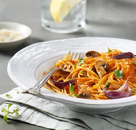 Spaghetti with Roasted Vegetable Sauce Recipe