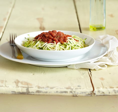 Zucchini Pasta with Pomodoro Sauce Zucchini Pasta with Pomodoro Sauce